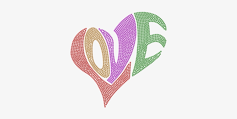 Heart Design Of Love Shape With Neon Domestud Material - Love, transparent png download