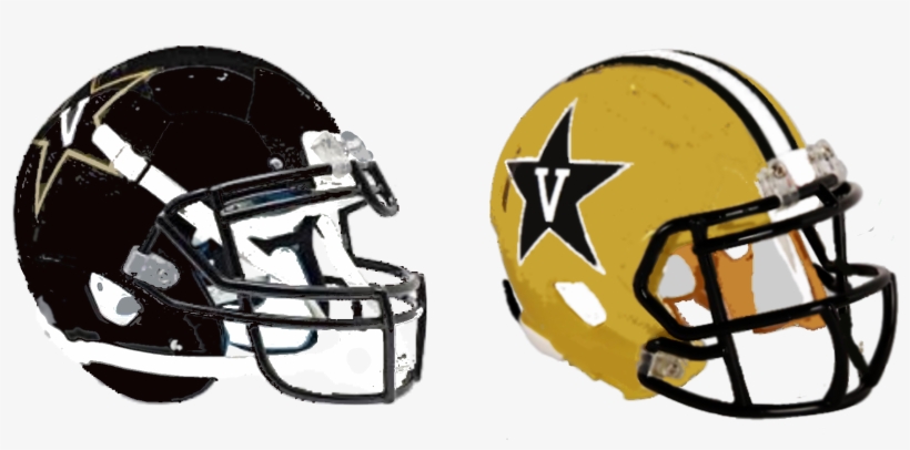 Black And Gold Helm - Vanderbilt Commodores Black Schutt Xp Authentic Helmet, transparent png download