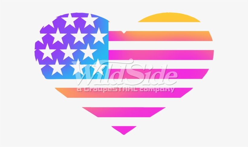 Heart Flag Neon Puff - Stock Illustration, transparent png download