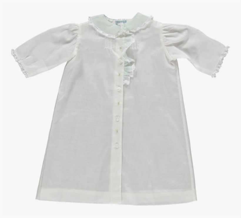 Infant Heirloom Daygown Ivory Mintgreen Desiree Front - Infant, transparent png download