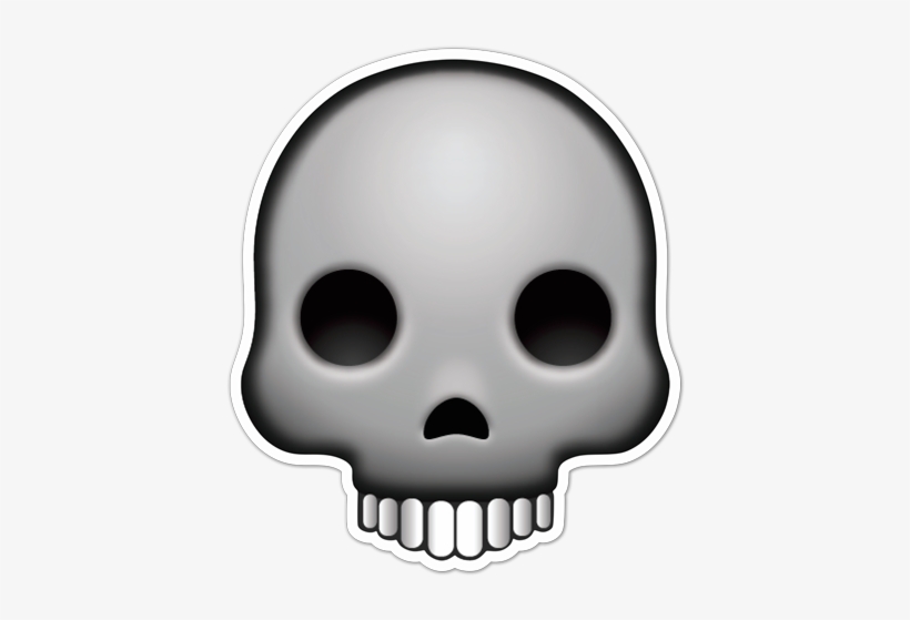 Car & Motorbike Stickers - Skull Emoji Png, transparent png download