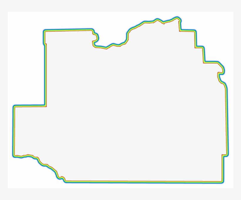 A Rainbow Outline Around A Map Of Marion, transparent png download