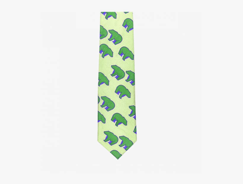 Polar Bear Green 100% Cotton Neck Tie By The Tie Hub - Fish, transparent png download