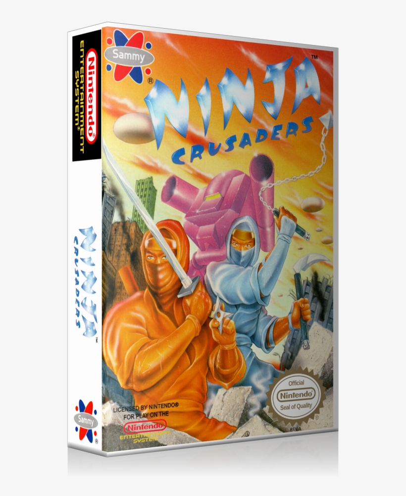 Nes Ninja Crusaders Retail Game Cover To Fit A Ugc - Ninja Crusaders, transparent png download