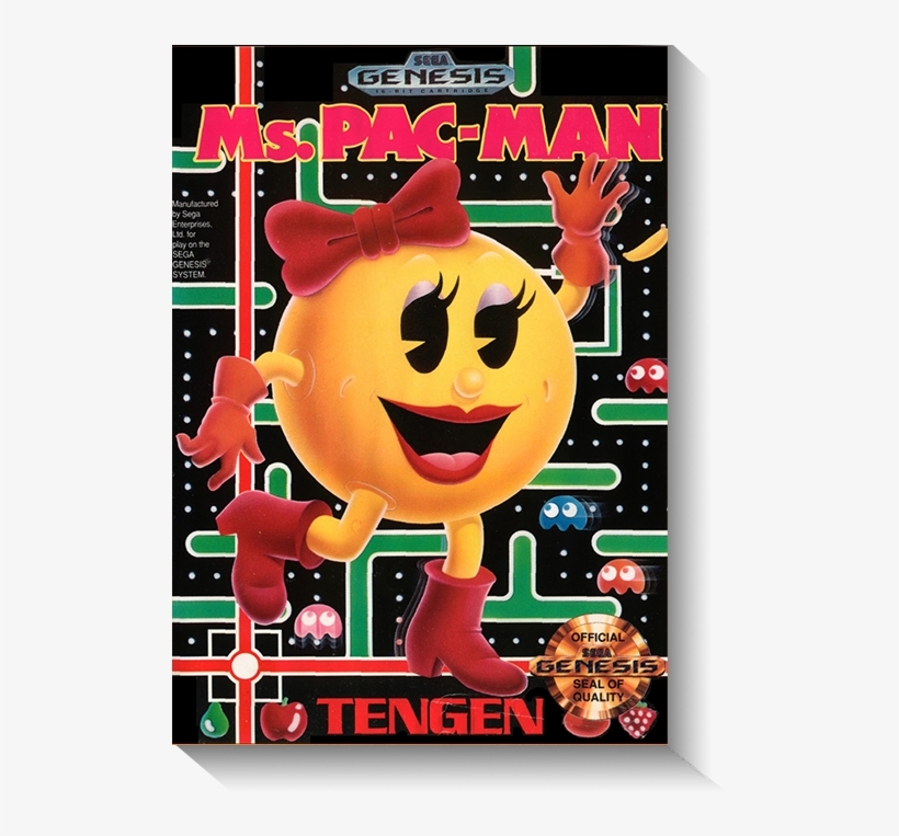 Dibs On The Classics - Ms. Pac-man Sega Genesis Game, transparent png download