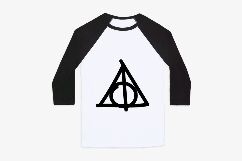 Deathly Hallows Doodle Baseball Tee - Baseball, transparent png download