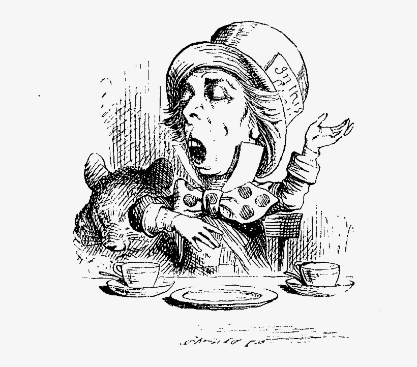 This Is Another Iconic Alice In Wonderland Digital - Mad Hatter Why Is A Raven Like, transparent png download