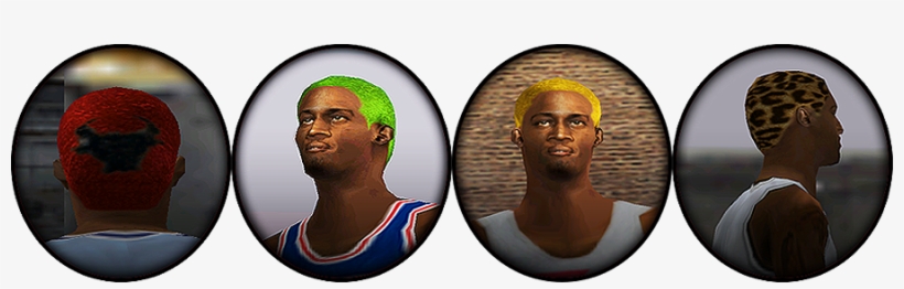 Dennis Rodman 4 Hair Colors Pack - Dennis Rodman Nba Live 2000, transparent png download