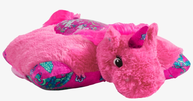 Pillow Pets Colorful Pink Unicorn Sleeptime Lite Open Stuffed