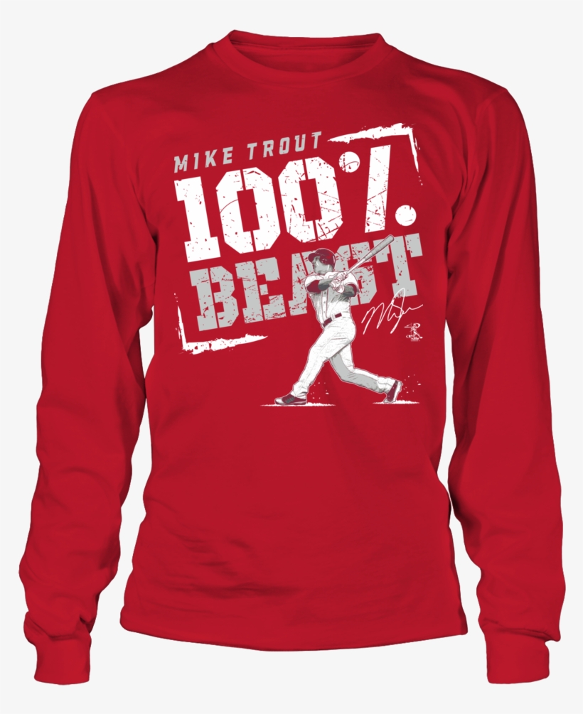 Mike Trout 100% Beast Shirt - Lsu Shirt, transparent png download