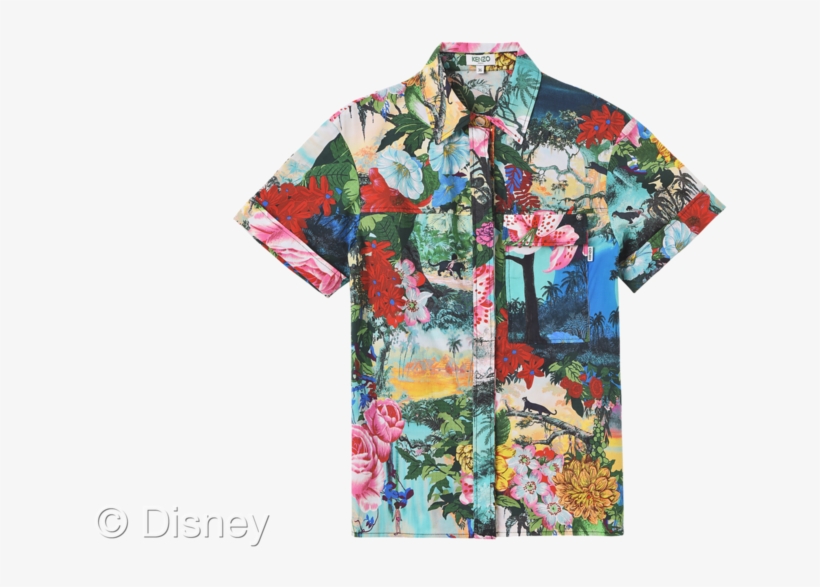 Men Kenzo Disney Jungle Book Collection Hawaiian Shirt - Kenzo Jungle Book, transparent png download