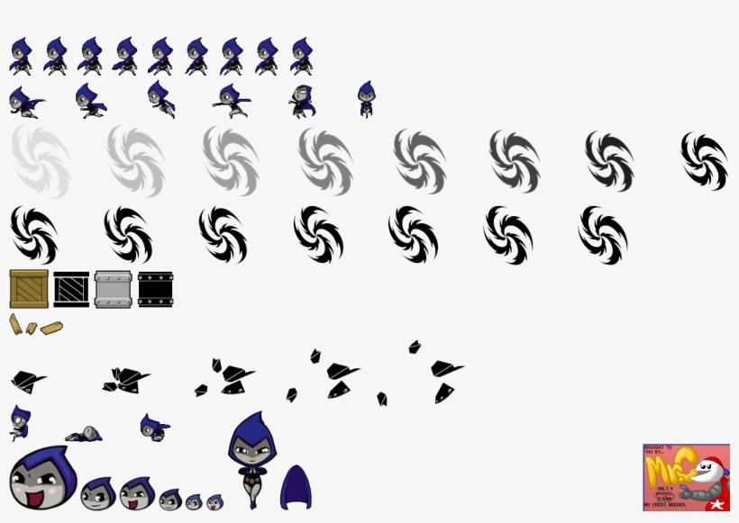 Click For Full Sized Image Raven - Tag Team Titans Raven, transparent png download