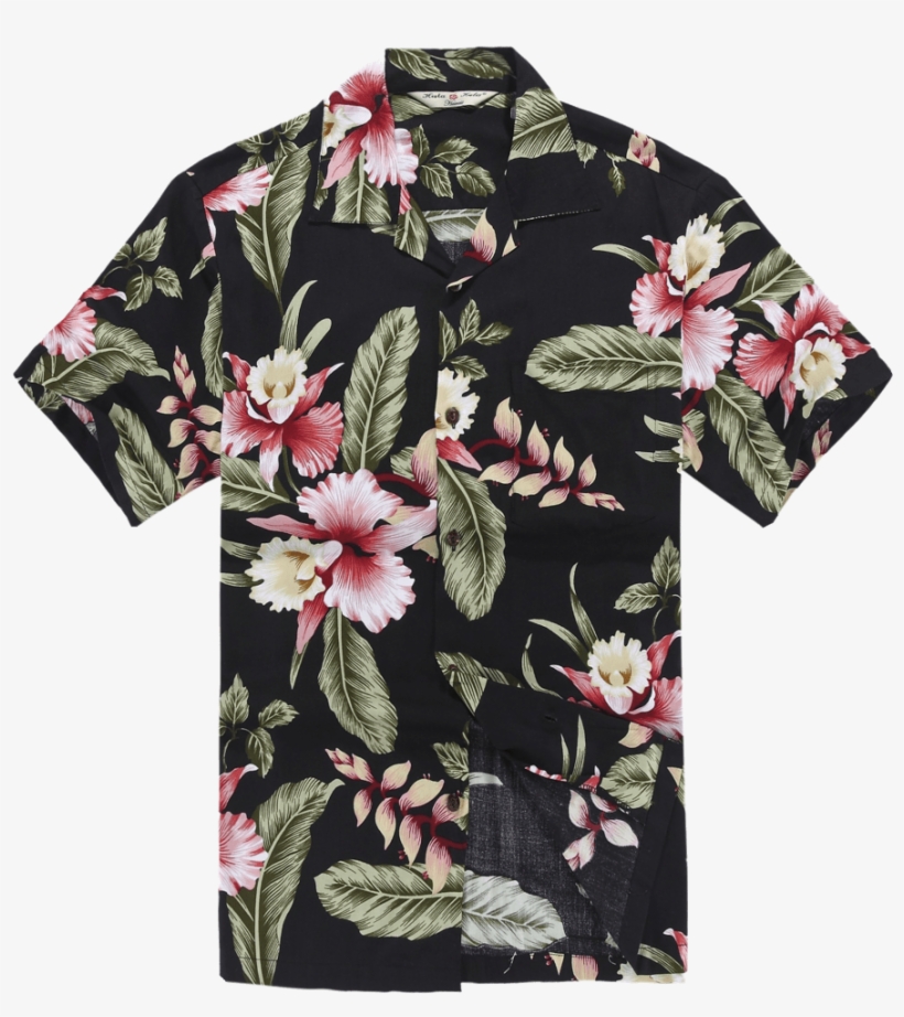 Hawaiian Shirt - Black Hawaiian Shirt Mens, transparent png download