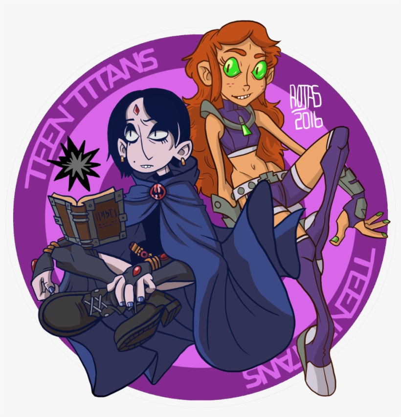 Starfire Raven Aqualad Purple Violet Cartoon Fictional - Beast Boy, transparent png download