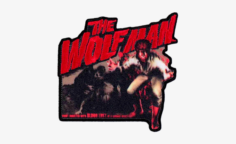 5" Wolfman Bloodlust Patch Shows Lon Chaney Jr - Universal Monsters Wolfman Bloodlust Embroidered Patch,, transparent png download