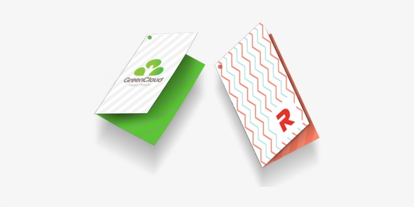 Custom Folded Hang Tag Printing - Folded Hang Tag, transparent png download
