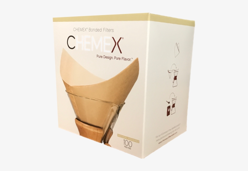 Chemex Bonded Unbleached Prefolded Square Coffee Filters Chemex
