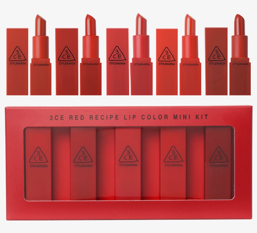 Color Classification, Red Mini Set - 3ce Red Recipe Mini Kit, transparent png download