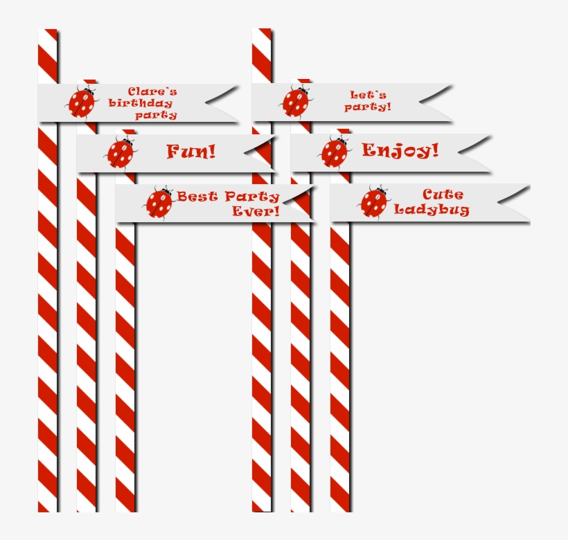Paper Straws With Flags - Number, transparent png download