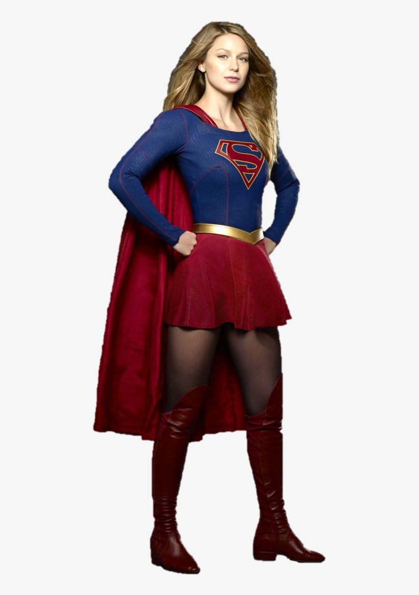 Supergirl Melissa Benoist Cw By Gasa979 - Supergirl Cosplay Costume Outfit 2017, transparent png download