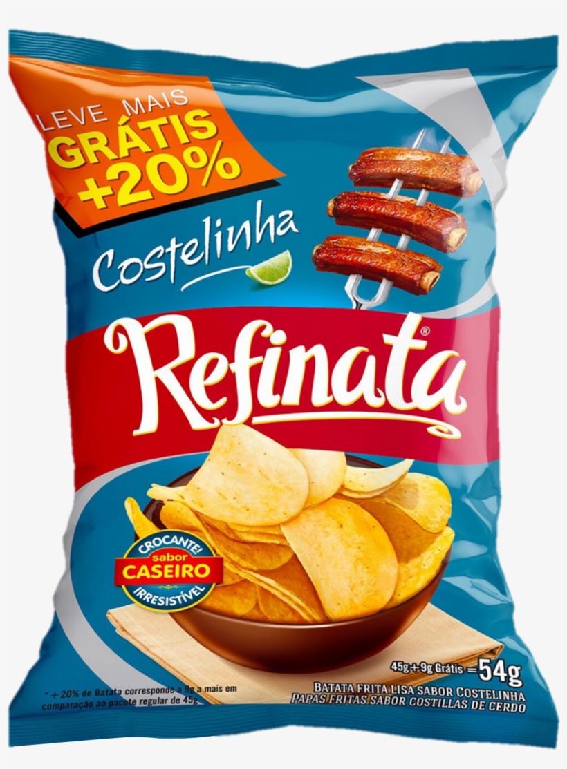 Batata Lisa Refinata Sabor Costelinha - Food, transparent png download