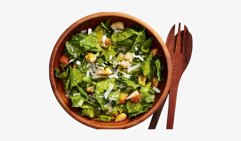 Add Cubes Of Chicken For An Amazing Chicken Caesar - Caesar Salad On Wood, transparent png download