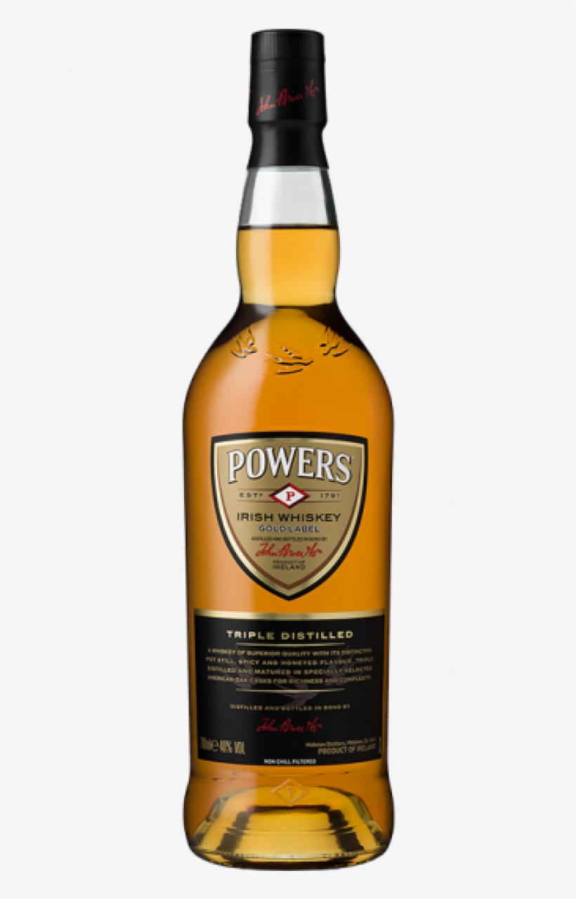 More Views - Powers Gold Label Irish Whiskey - 1 L, transparent png download