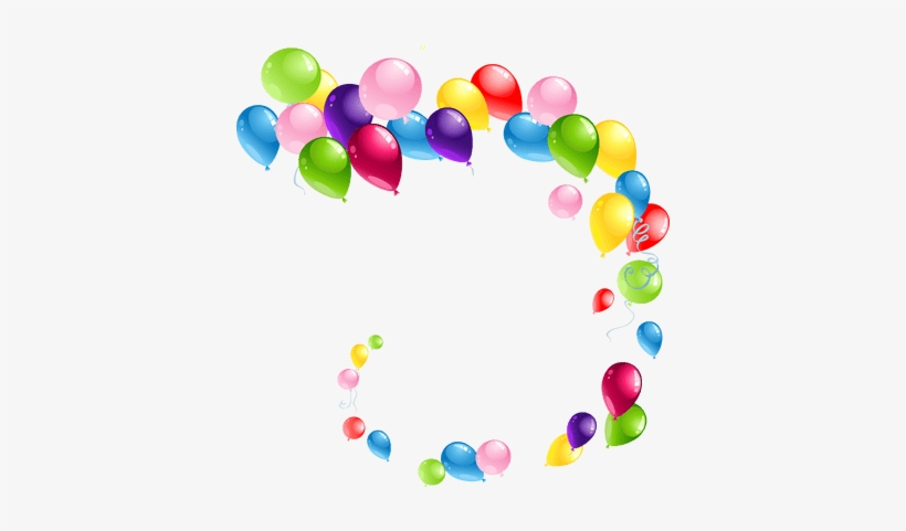Globos Volantes Espiral - Happy Birthday Balloons Png, transparent png download