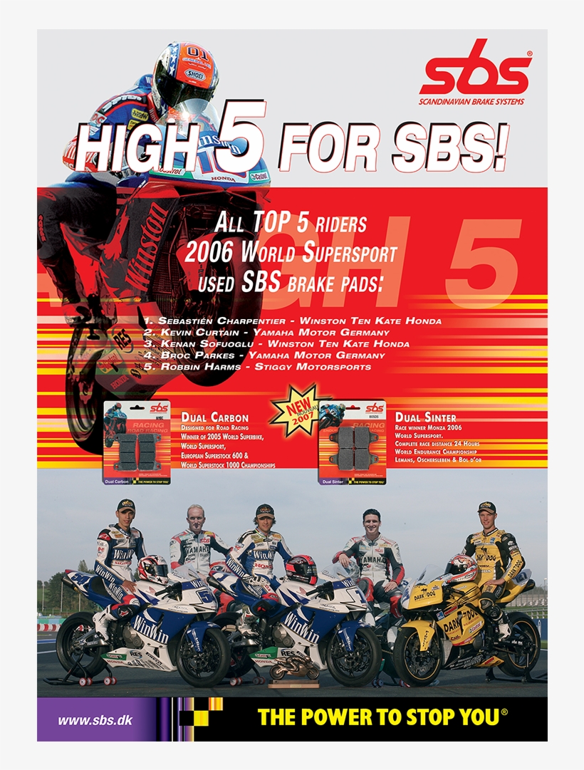 Chris Vermeulen - Bremsbelag Sbs 686dc Road Racing Dual Carbon, transparent png download