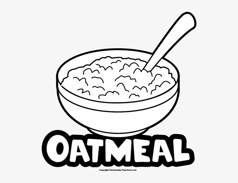 Oat Clipart Mixing Bowl - Oatmeal Clipart Black And White, transparent png download