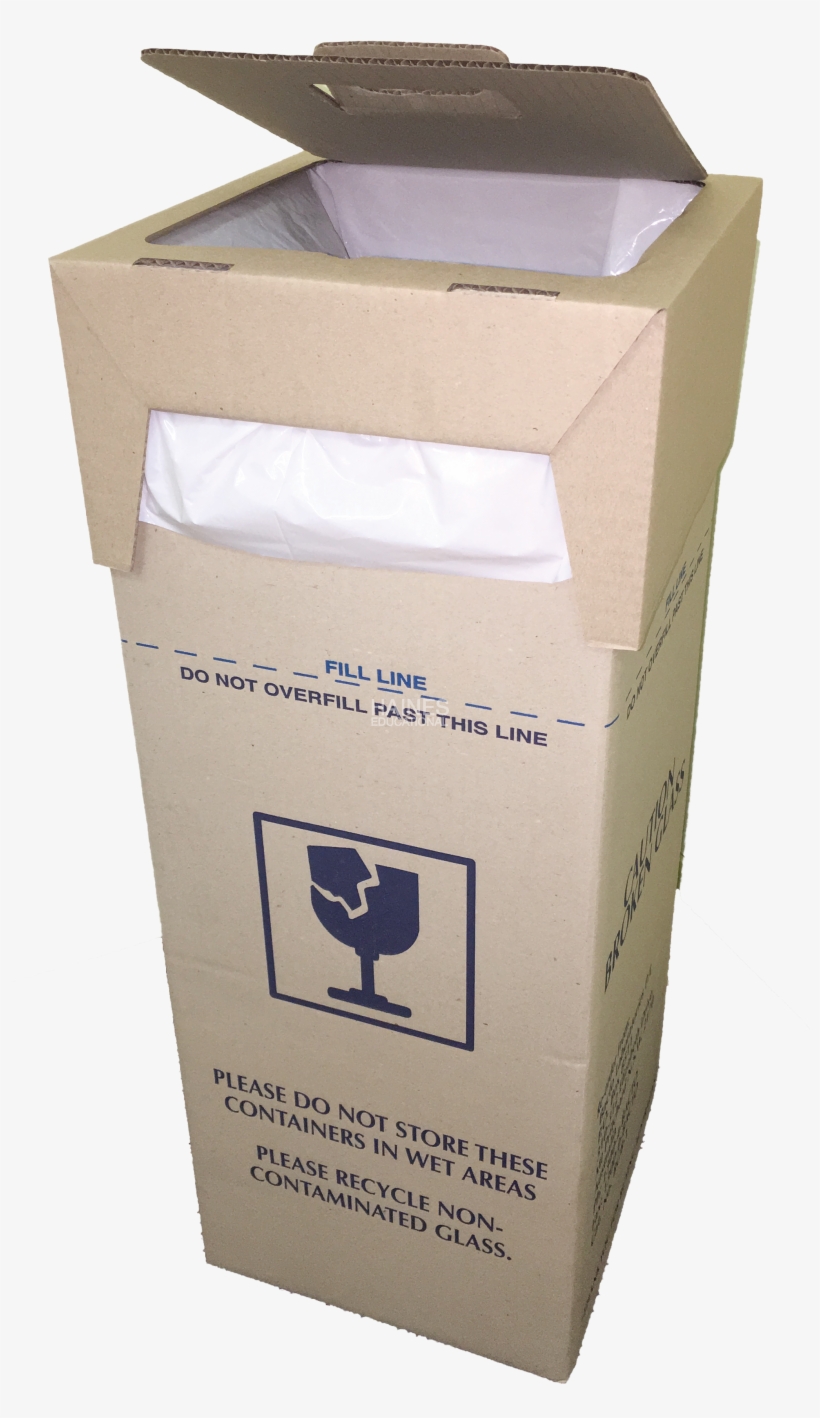 Glass Waste Bin With Lid And Liner, Each - Carton, transparent png download