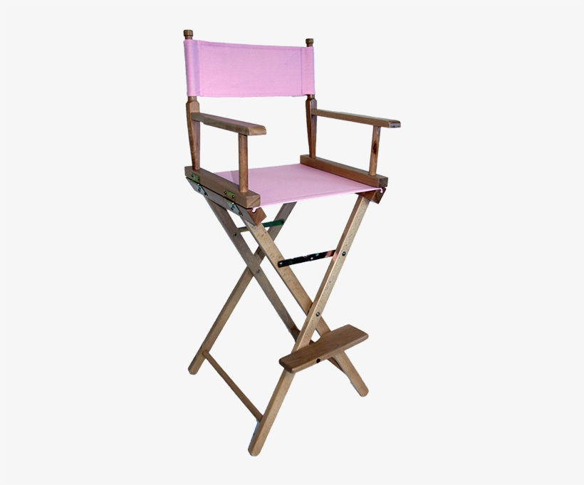 The Tall Directors Chair In Pine Wood With A Pink Canvas - Directors Chair Tall, transparent png download