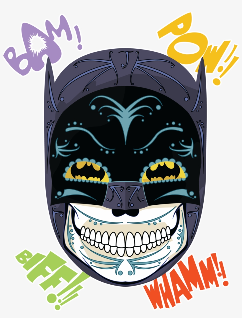 1960's Batman Sugar Skull Yoga Leggings - Sugar Skull Batman, transparent png download
