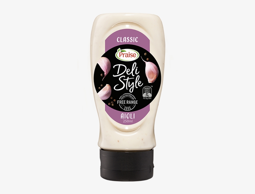 Praise Deli Style Classic Aioli 250ml - Praise Deli Style Aioli, transparent png download