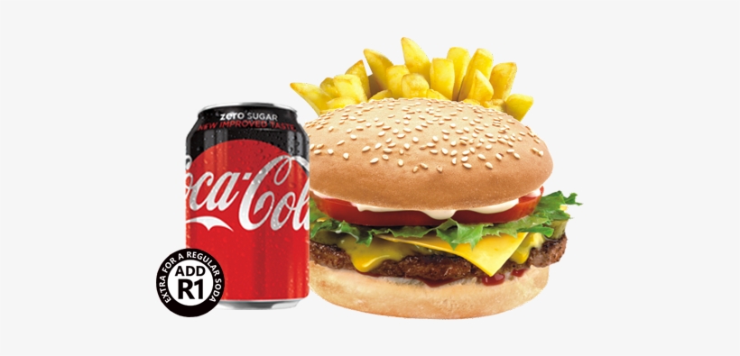 Perfect Cheese Burger, Reg Chips & 330ml Soda - Burger Meal, transparent png download