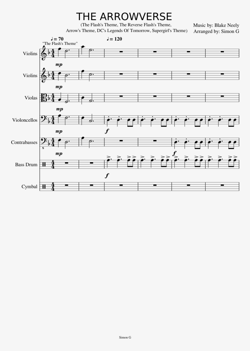 The Arrowverse Sheet Music Composed By Music By - Hozier Work Song Sheet Music, transparent png download