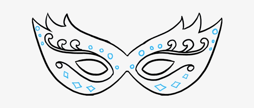 How To Draw Mardi Gras Mask - Drawing, transparent png download