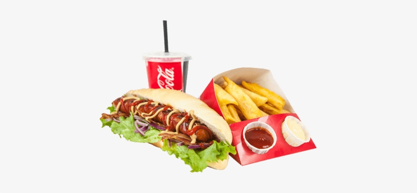 Hot Dog Menu Dubrovnik - Fast Food Combo Food, transparent png download