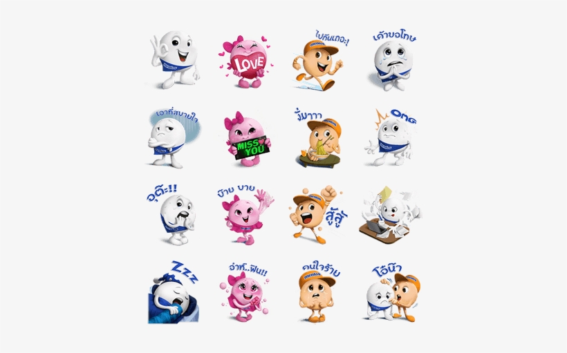 Mentos Line Sticker, transparent png download