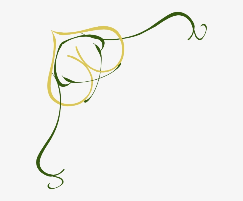 Heart And Green Branches Png Clip Arts Has - Gold And Green Clipart, transparent png download