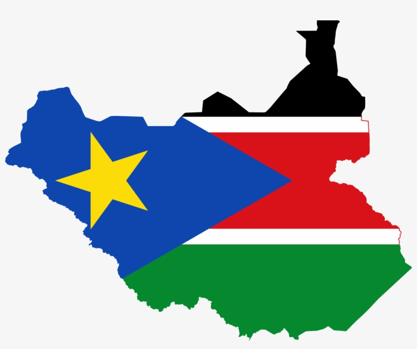 Flag Map Of South Sudan - Shape Of South Sudan, transparent png download