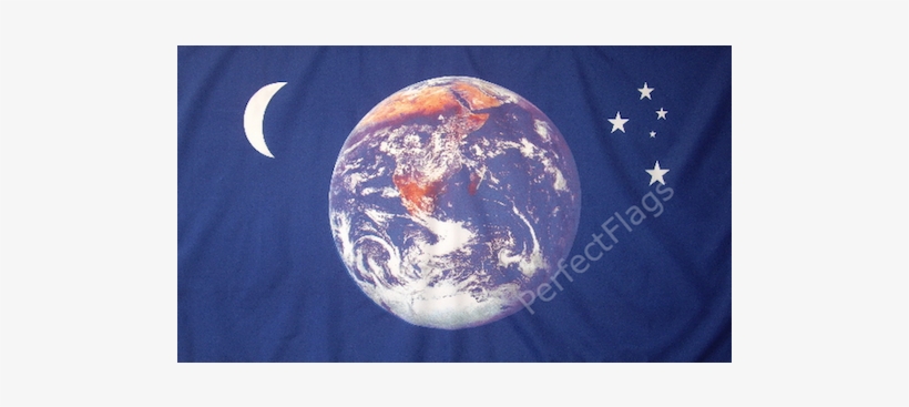 Planet Moon Stars Flag - Earth's Moon Compared To Mercury, transparent png download