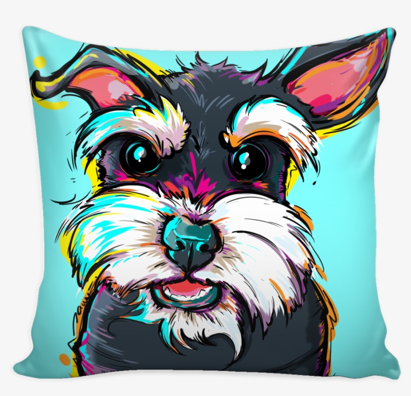 Schnauzer Pillow Cover - Pure Country Weavers Schnauzer Decorative Pillow, transparent png download