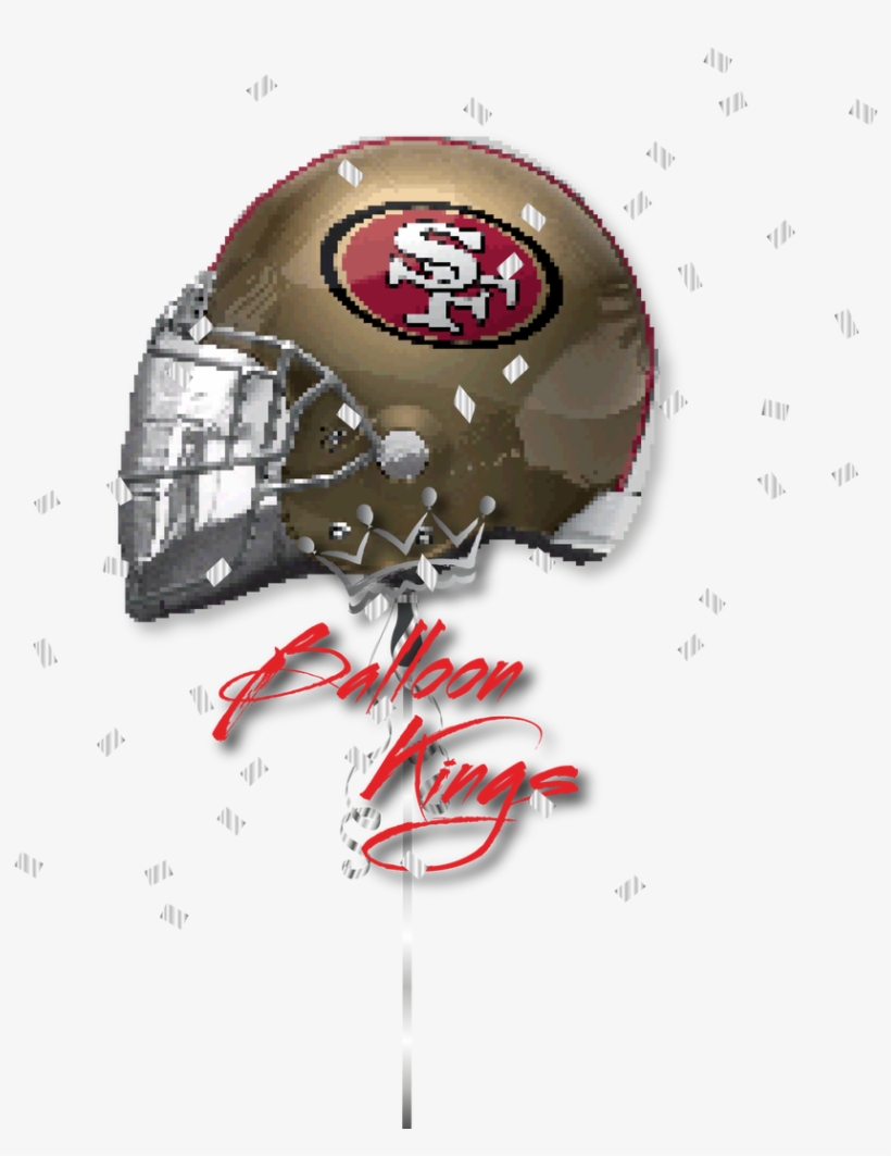 49ers Helmet - 21 Inch San Francisco 49ers Helmet Flat, transparent png download