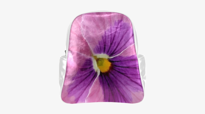 Pink And Purple Pansy Multi-pockets Backpack - Happy Birthday Card With Pink Pansie Card, transparent png download