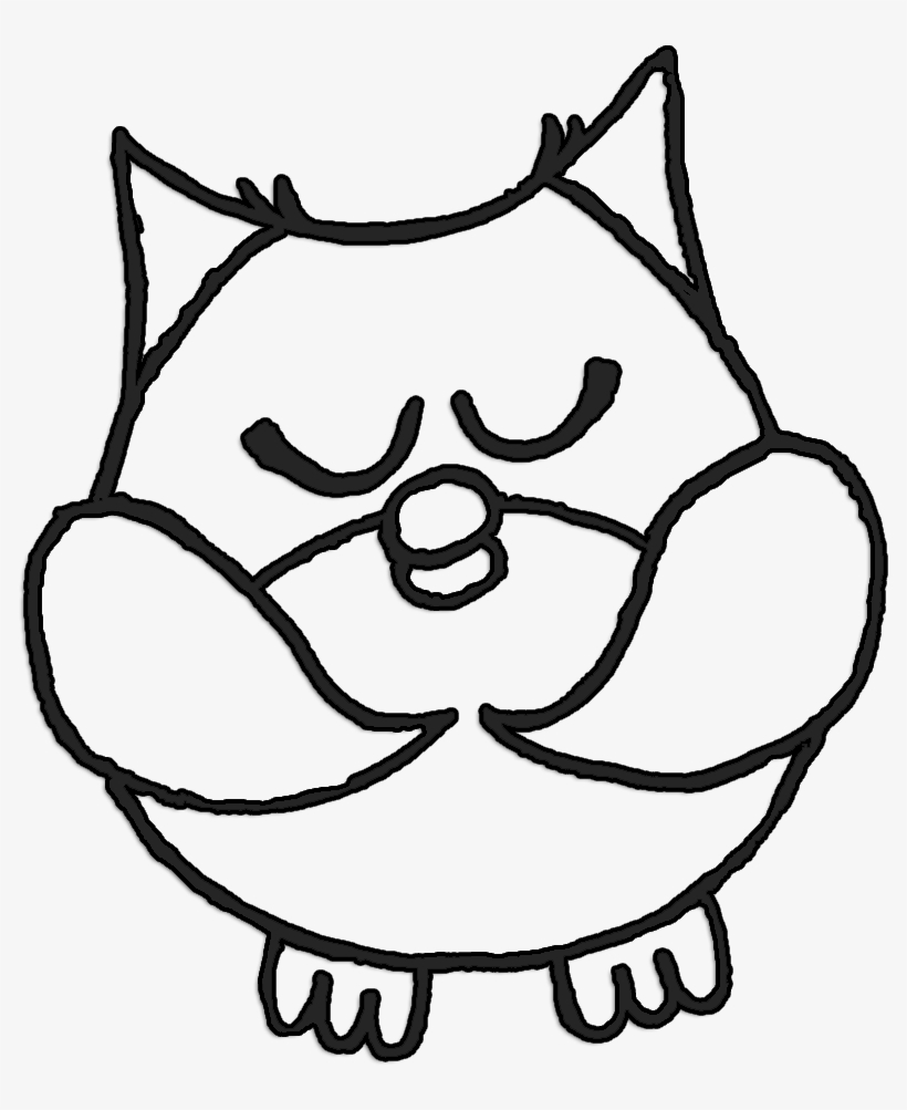 Girl Owl Clipart Black And White Collection - Sky Clipartblack And White, transparent png download