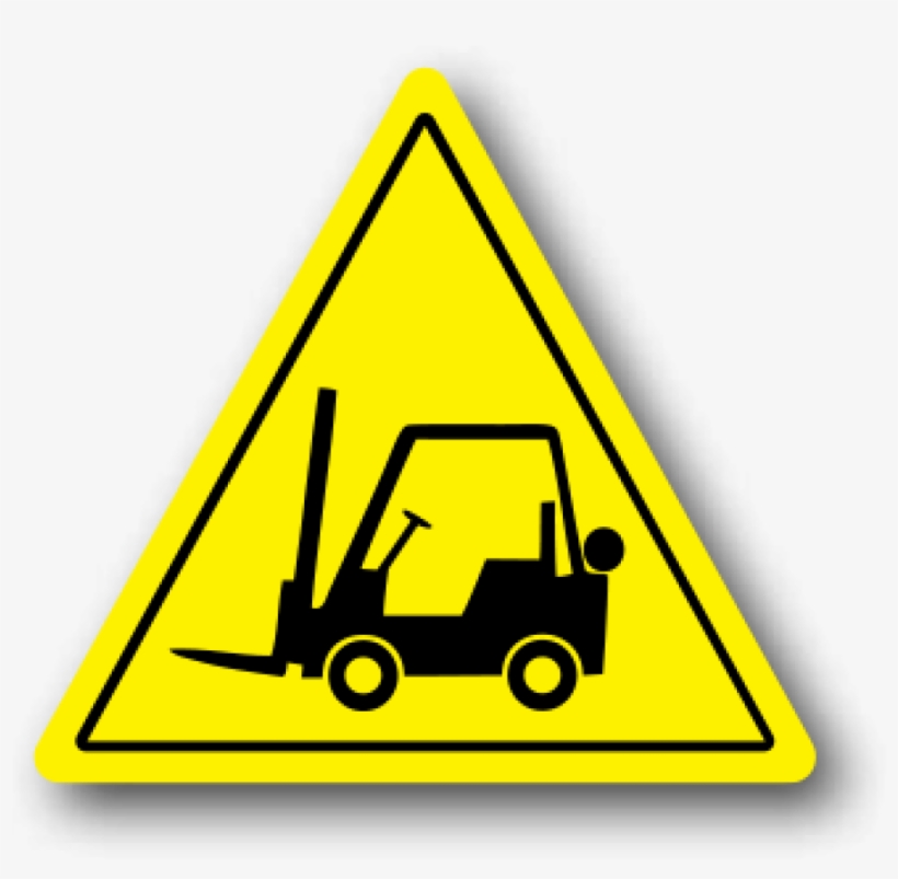 Durastripe Forklift Floor Safety Sign, Yellow Triangle - Forklift Sign, transparent png download