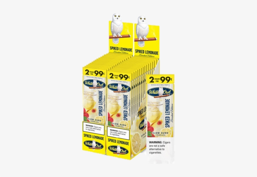 White Owl Spiked Lemonade Cigarillos 2pk/30-99c **limited - Spiked Lemonade White Owls, transparent png download