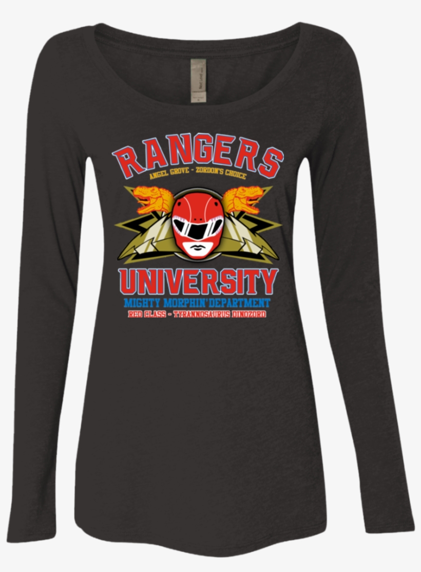 Red Ranger Women's Triblend Long Sleeve Shirt - Long-sleeved T-shirt, transparent png download