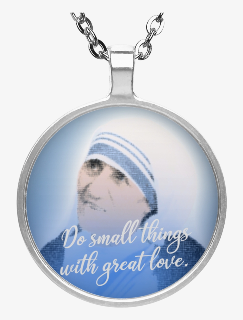 Mother Teresa Necklace - Custom Pendant Necklace - Daddy My Winger - Gift, transparent png download